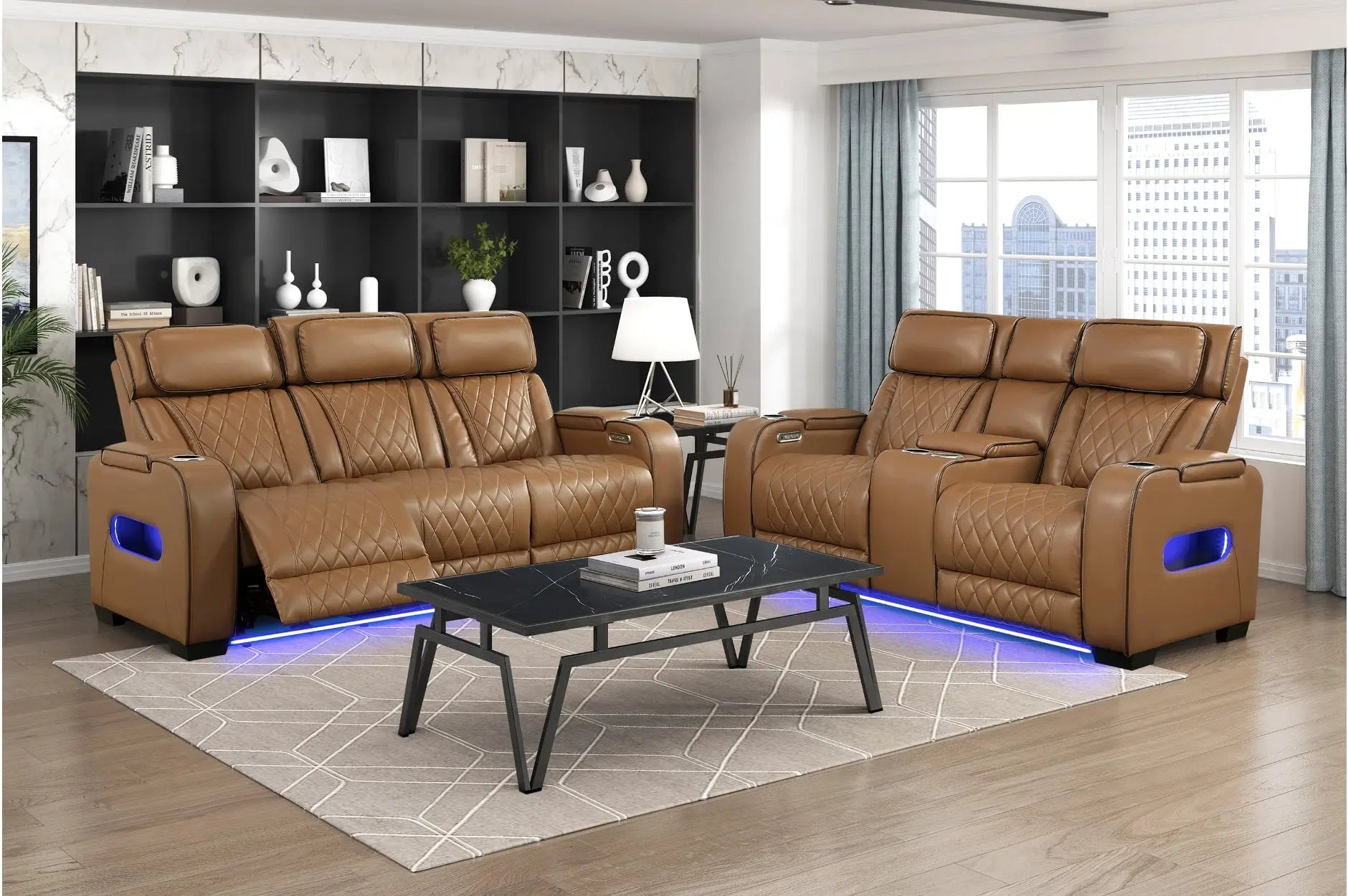 FAIRWAY00:Gallington 2 Power Sofa & Love, Open