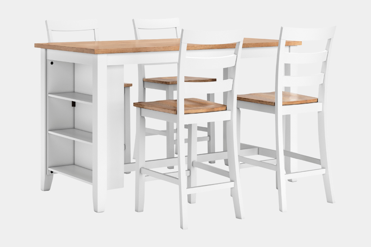 GESTHAV15:Gesthaven Counter Height Dining Table & 4 Stools,