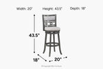 672823630:Gia Upholstered Bar Stool,