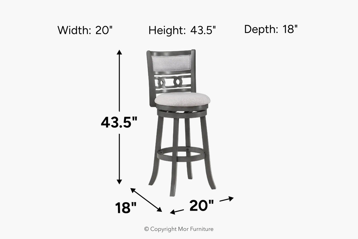 672823630:Gia Upholstered Bar Stool,