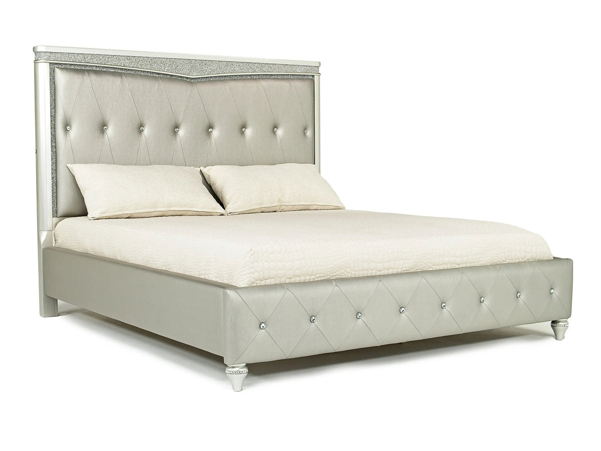 923328522:Glendale Panel Bed in Platinum, Eastern King, Image 1