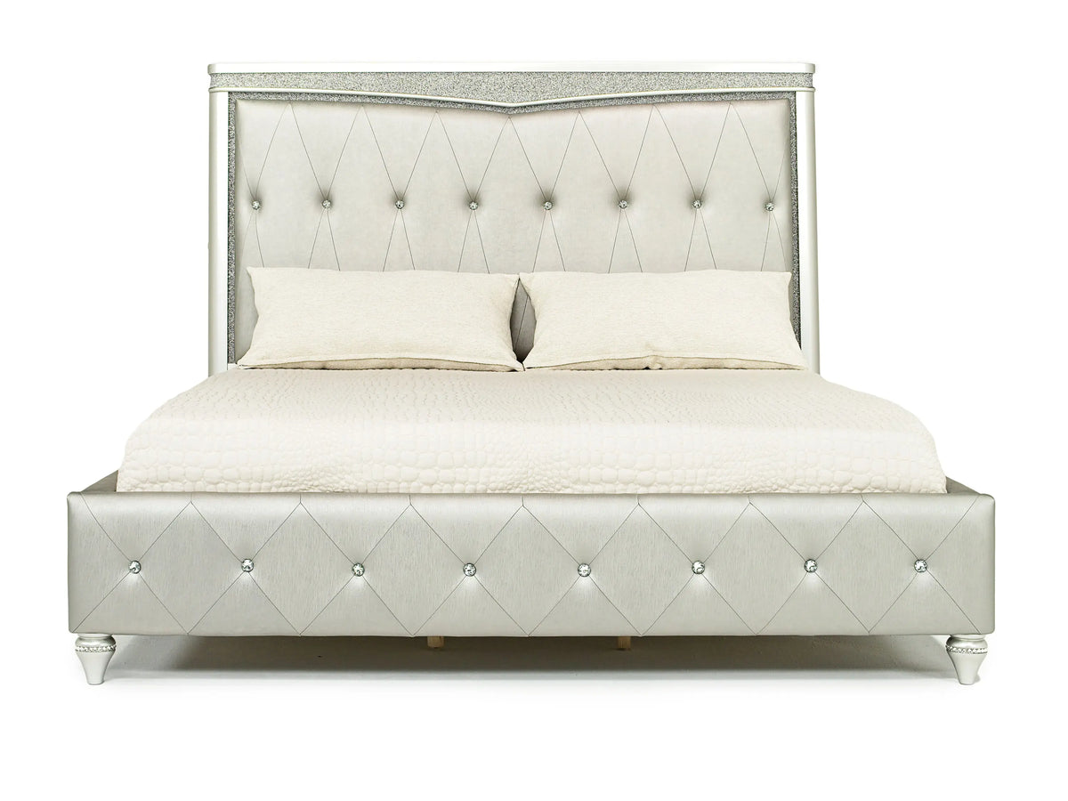 923328522:Glendale Panel Bed in Platinum, Eastern King, Image 2