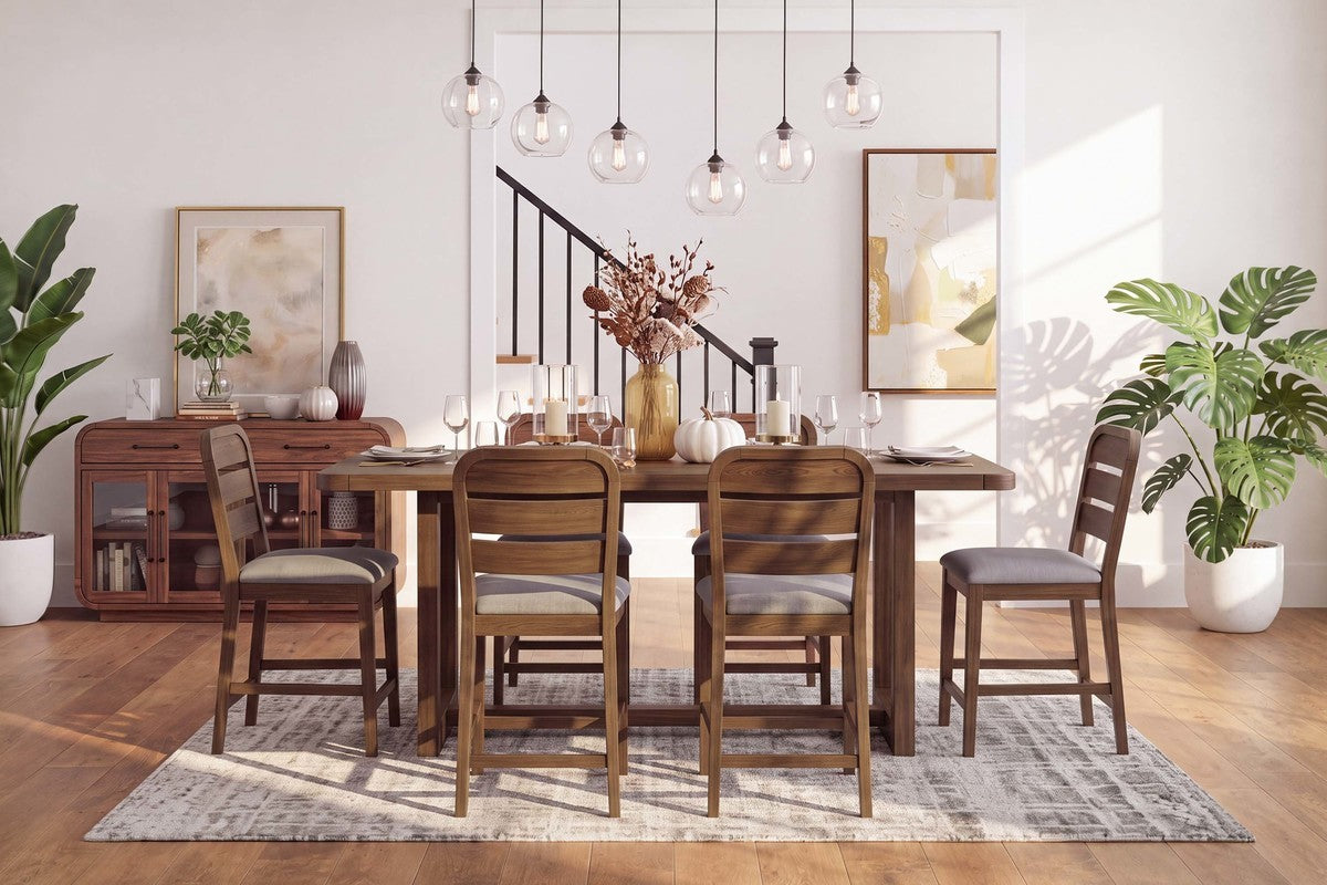 GLINDA011:Glinda Counter Height Dining Table & 6 Stools, Styled