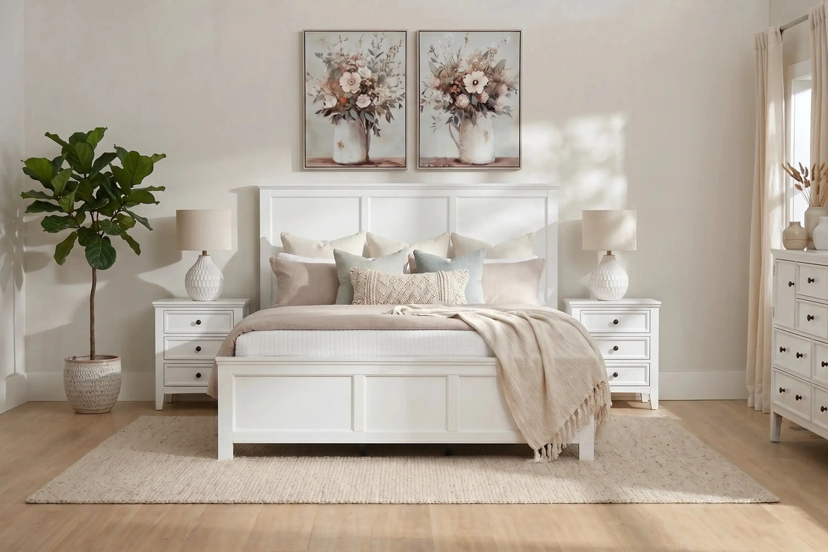 GRACE0000:Grace Panel Bed,