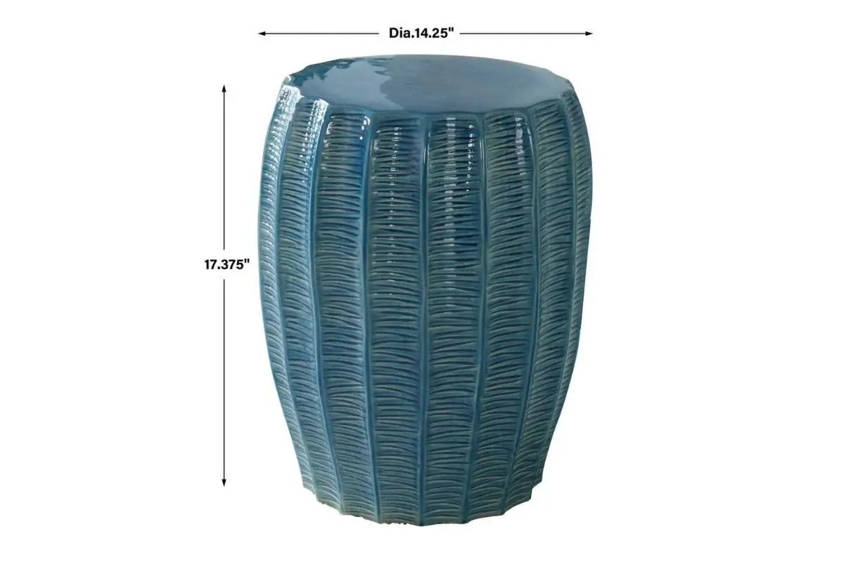 044641733:Harbor Blue Outdoor Stool,