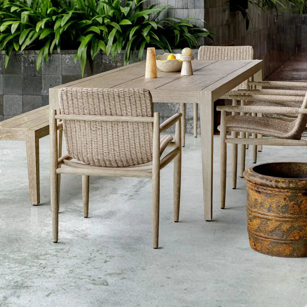 608442795:Kirkham Outdoor Dining Table, Styled