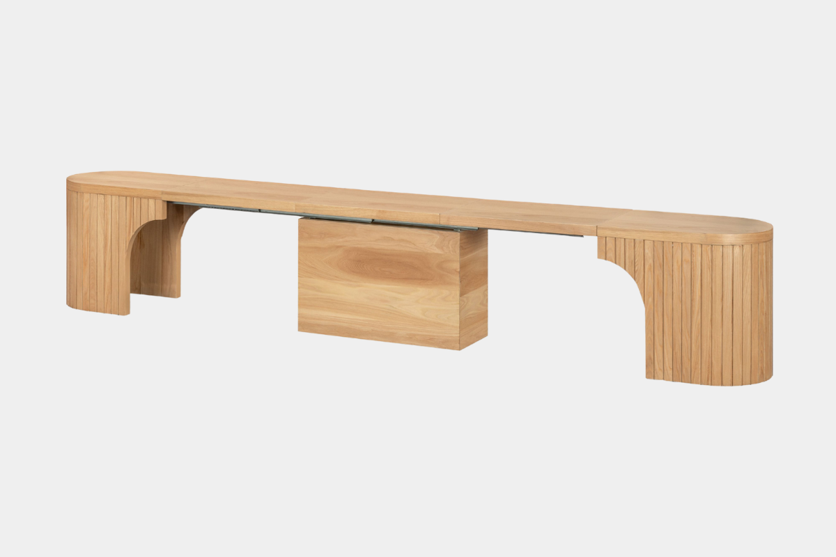 416109922:Leafy Dining Bench, Angled