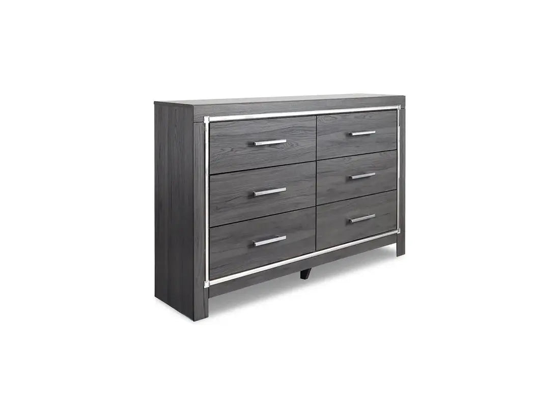 LODANNA03:Lodanna Panel Bed & Dresser & , AngledAngle