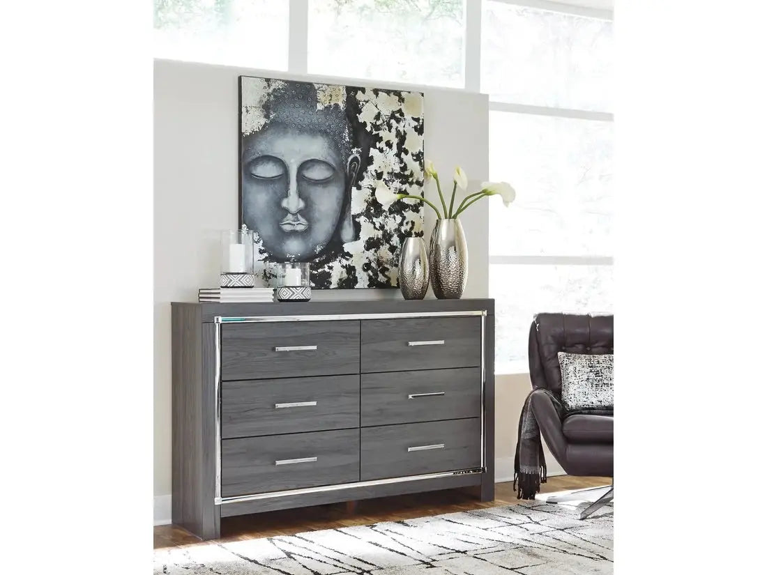 LODANNA12:Lodanna Panel Bed & Dresser & , Styled