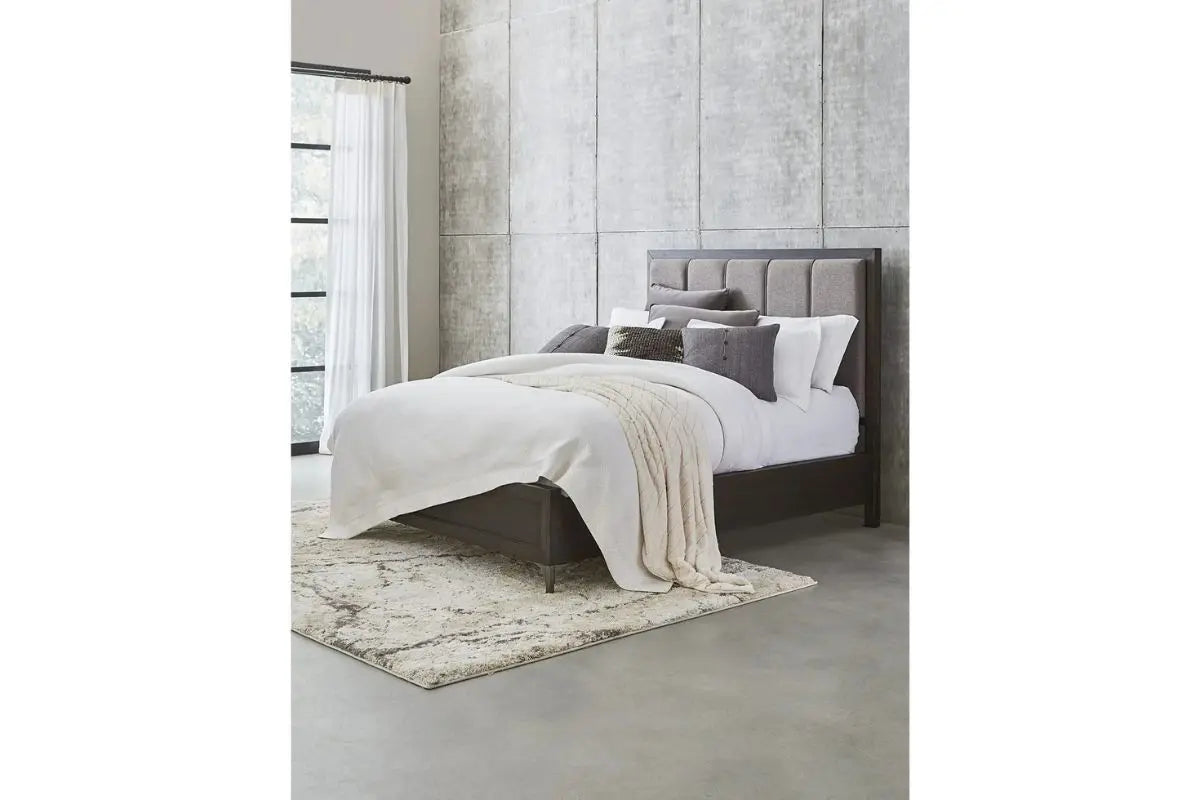 LUCERNE01:Lucerne Upholstered Panel Bed, Styled