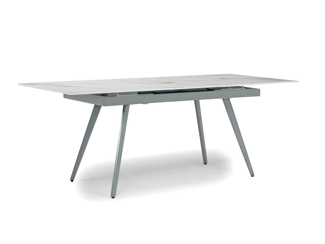 LUCIAWHT1:Lucia Dining Table & 6 Chairs, Angle