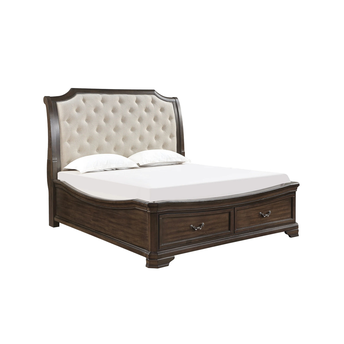 LYNDHUR22:Lyndhurst Sleigh Bed With Stor, AngledAngle