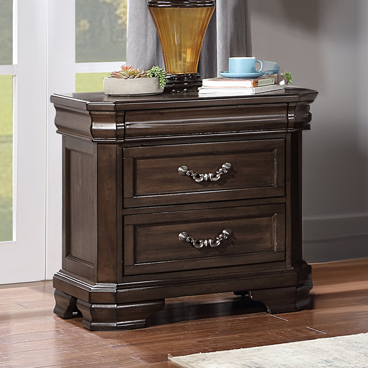 492893779:Lyndhurst Nightstand, Styled