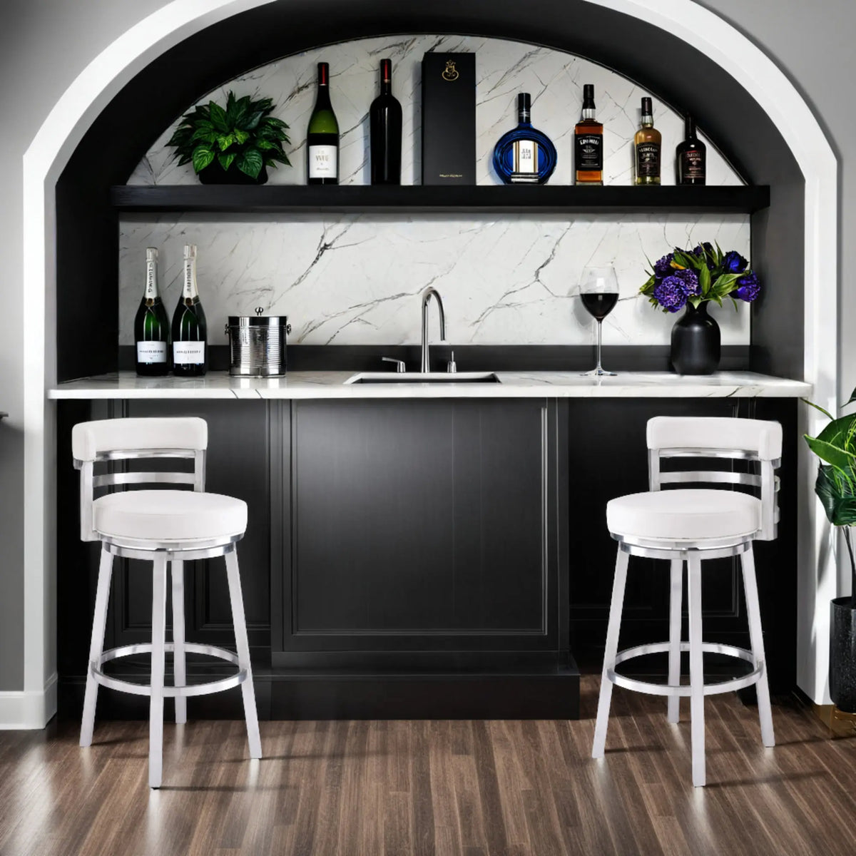043205128:Madrid Barstool, Styled