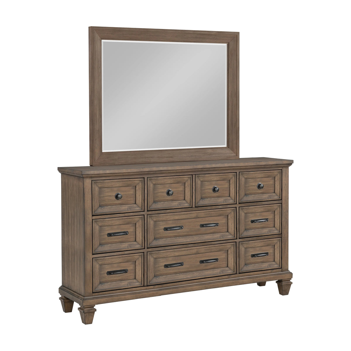 MARIANA18:Mariana Panel Bed & Dresser & , Angle