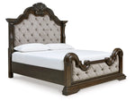 MAYLEE004:Maylee Upholstered Panel Bed, Angle