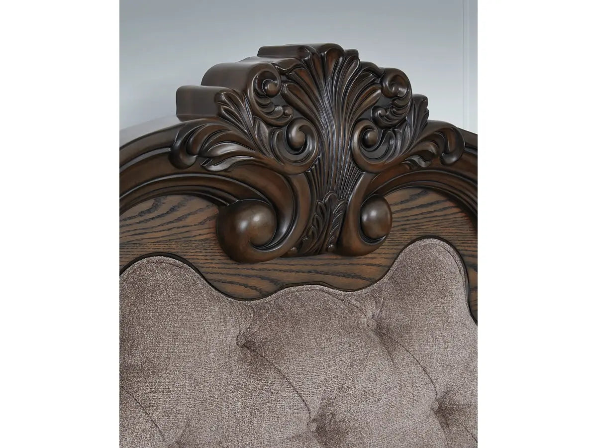 MAYLEE009:Maylee Upholstered Panel Bed &,