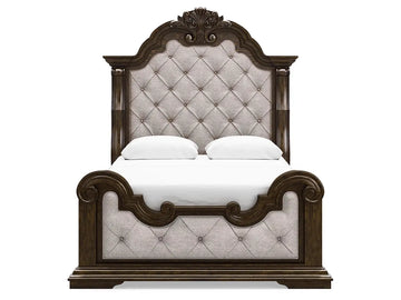MAYLEE001:Maylee Upholstered Panel Bed, Front