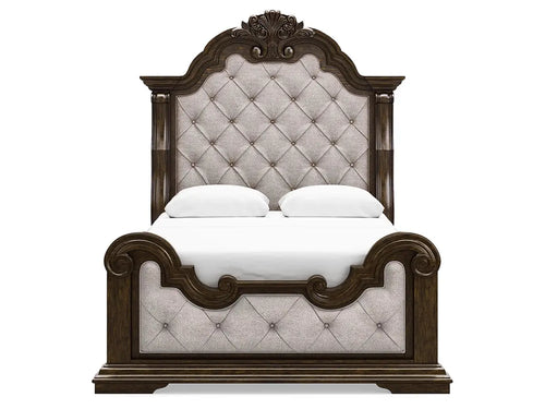 MAYLEE001:Maylee Upholstered Panel Bed, Front