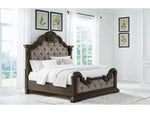 MAYLEE001:Maylee Upholstered Panel Bed, Styled