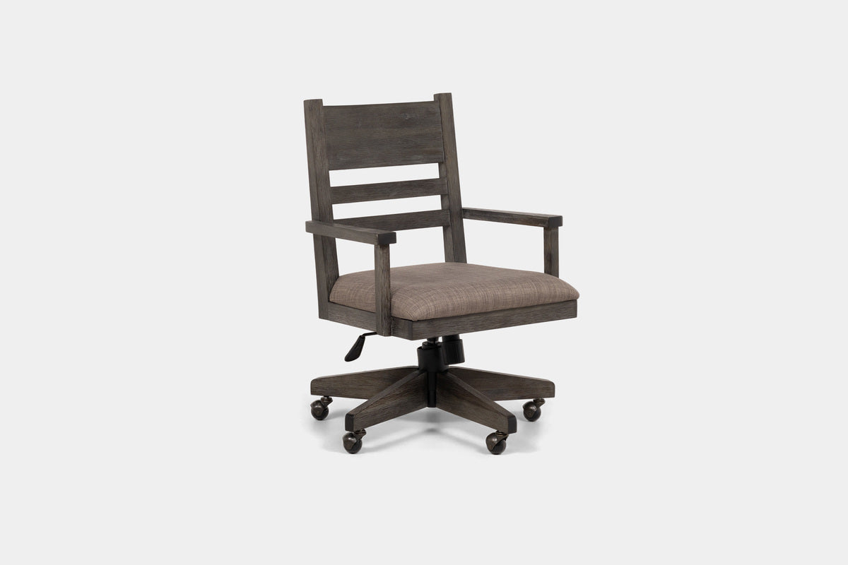 MEADOWGR5:Meadow Office Desk & Chair, Angled