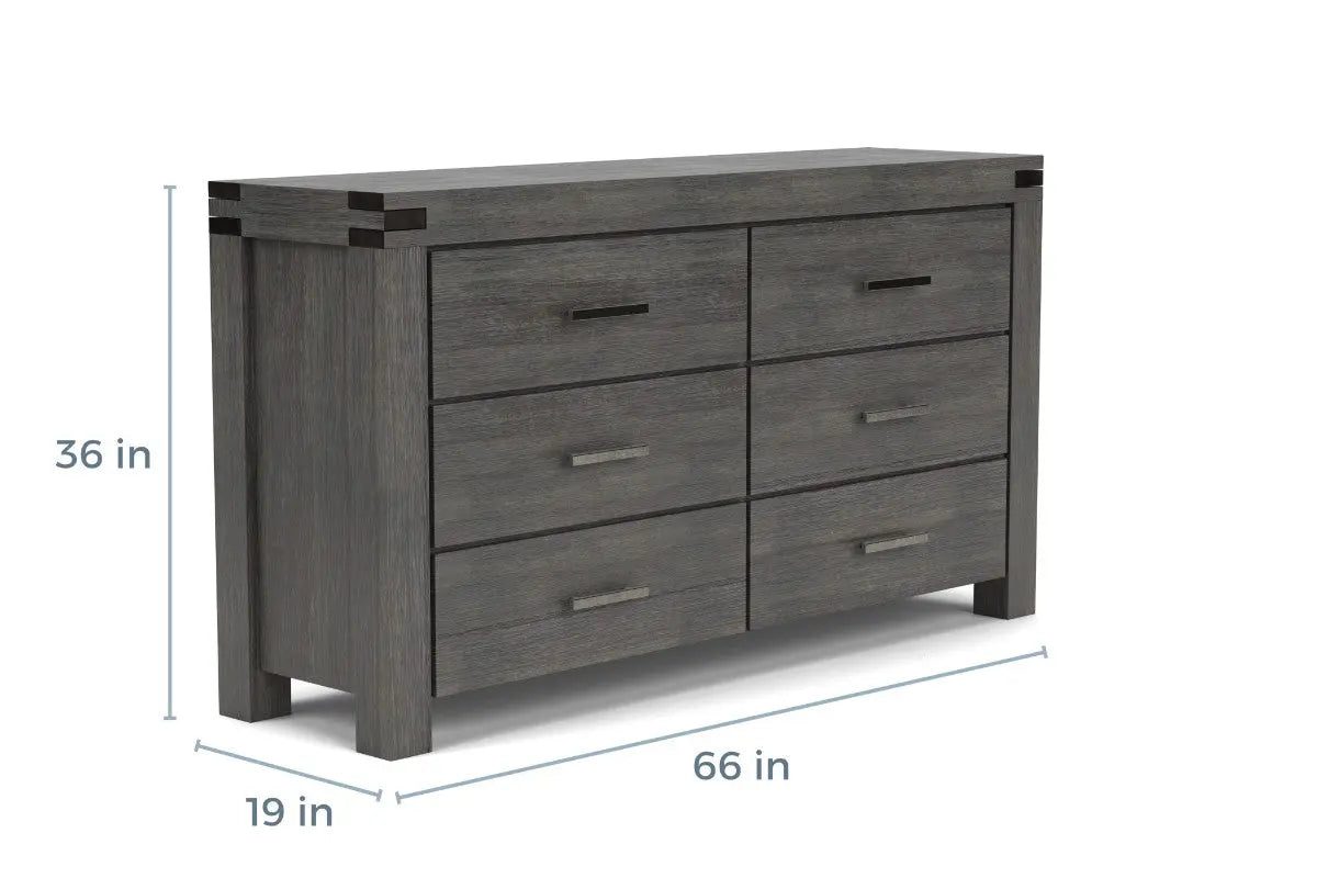 MODMEACK1:Meadow Panel Bed & Dresser & M, 