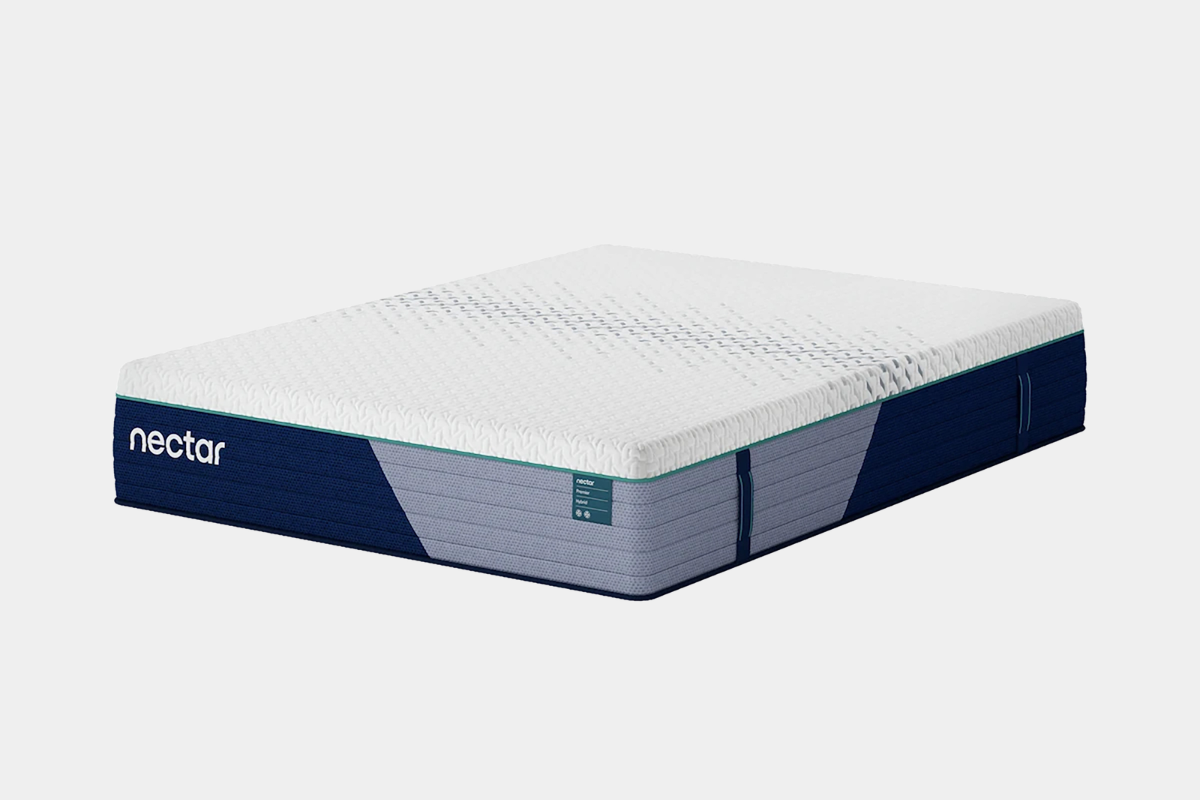 092593763:Nectar Premier 13 Inch Hybrid Mattress, Angled
