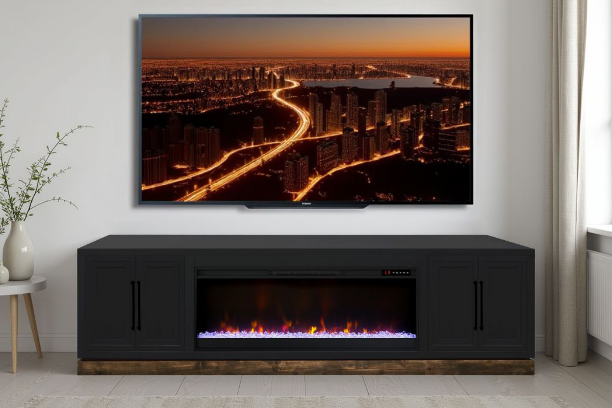 833826811:Nora Fireplace Console, Styled