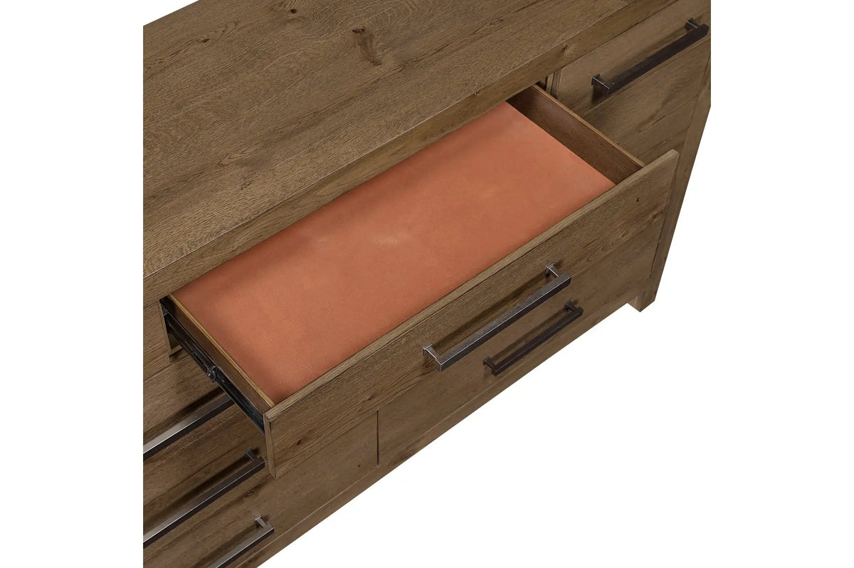 OAKLYN006:Oaklyn Panel Bed & Dresser & M,
