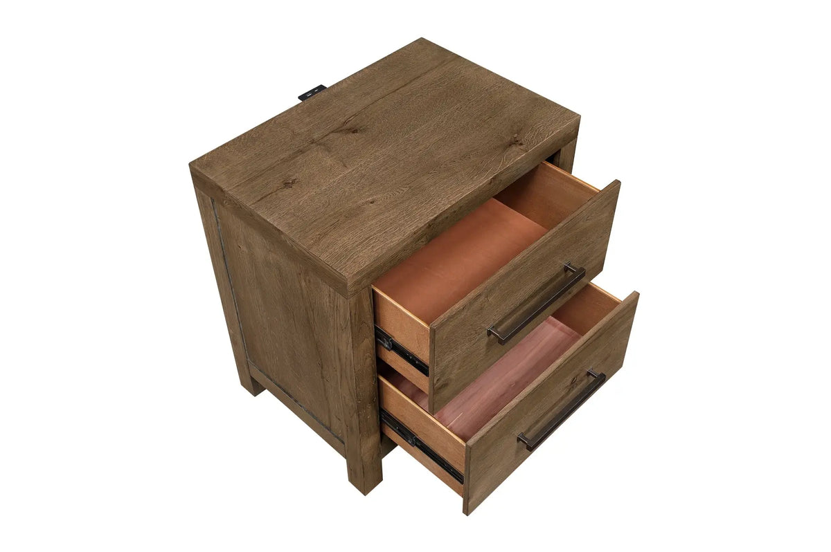 OAKLYN003:Oaklyn Panel Bed & Dresser & M, Open