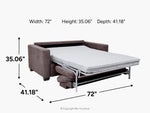 722491092:Oliver Full Sleeper Loveseat,