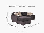 165000994:Oracle Reversible Sofa Chaise,