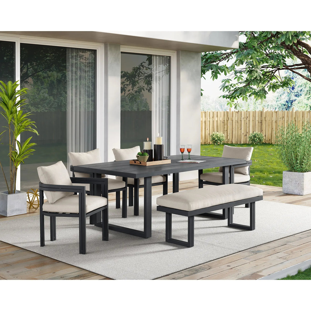 PLAYA0011:Playa Outdoor Dining Table, 4 ,