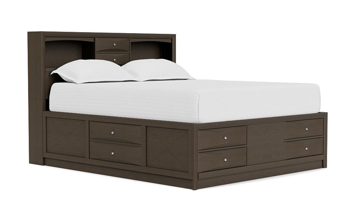 REMIEK4PC:Remi Bookcase Bed & Dresser & ,