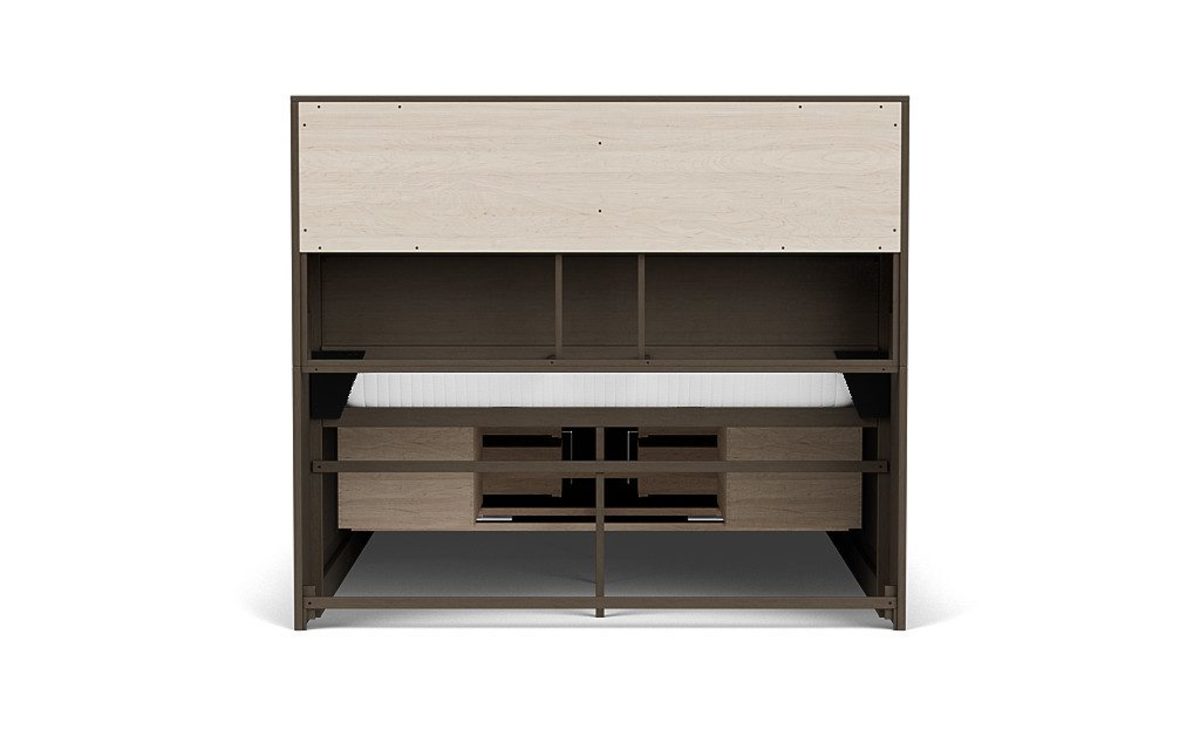 REMIQ4PC0:Remi Bookcase Bed & Dresser & ,