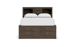 REMIQ4PC0:Remi Bookcase Bed & Dresser & ,