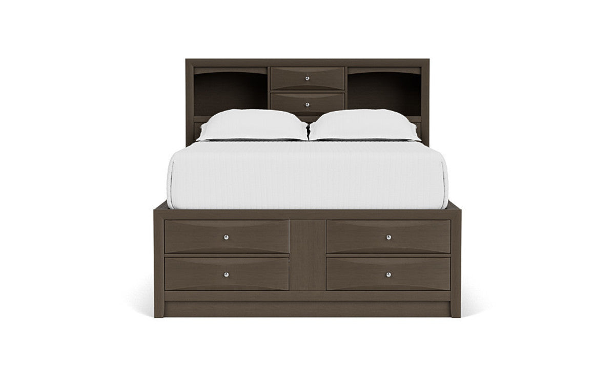 REMIQ4PC0:Remi Bookcase Bed & Dresser & ,