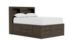 REMIQ4PC0:Remi Bookcase Bed & Dresser & ,