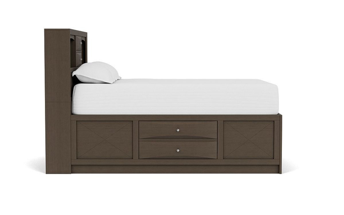 REMIQ4PC0:Remi Bookcase Bed & Dresser & ,