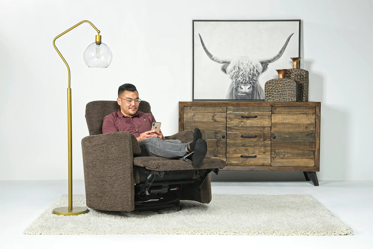009917042:Radius Power Recliner in Dark Brown, Image 6
