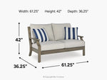731372342:Rainier Outdoor Loveseat,