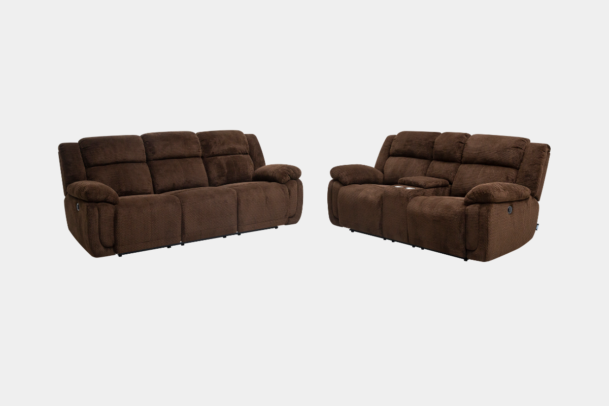 JAYNEII02:Raven Power Sofa & Console Loveseat, Angled