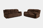 JAYNEII03:Raven Reclining Sofa & Console Loveseat, Angled