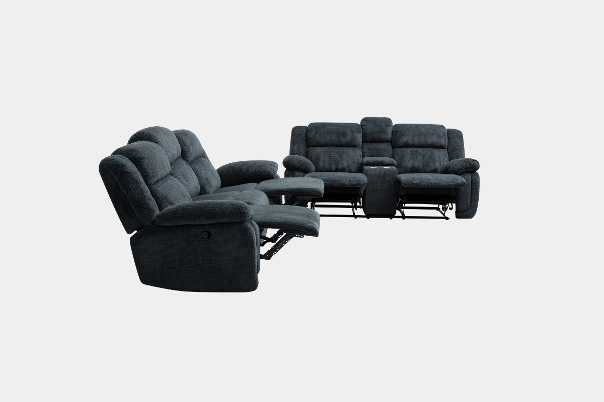 JAYNEII01:Raven Reclining Sofa & Console Loveseat, FrontSide