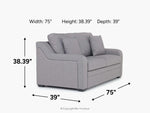 610587387:Regalla Full Sleeper Loveseat,