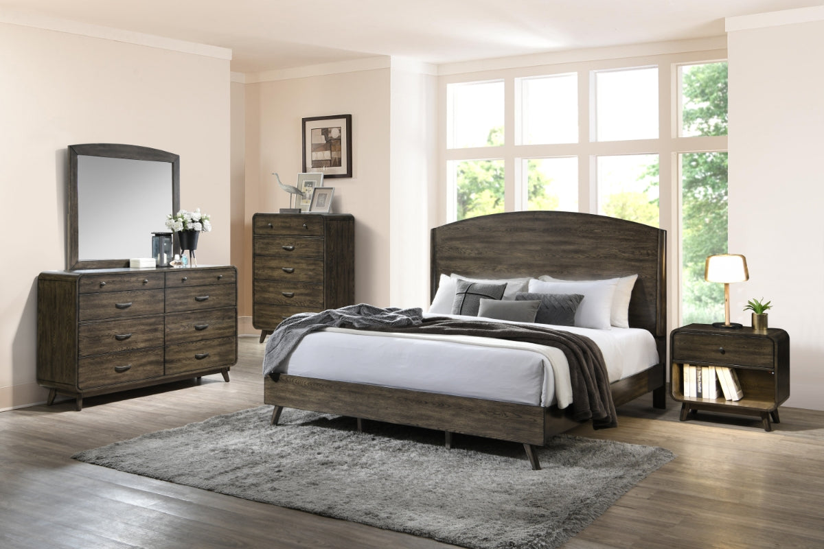 REXB00006:Rex Panel Bed & Dresser & Mirr, Styled