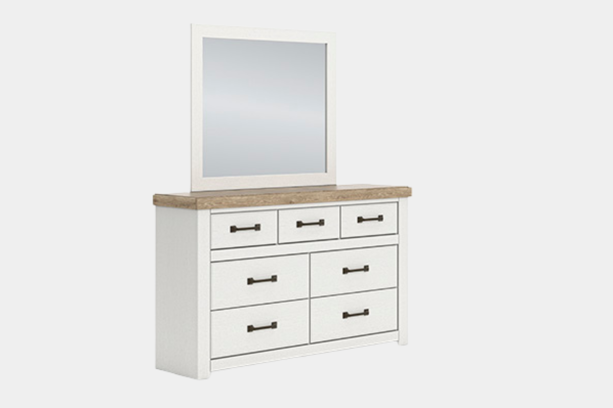 SAVONPO03:Savonport Storage Bed & Dresser & Mirror & Nightstand, Angled