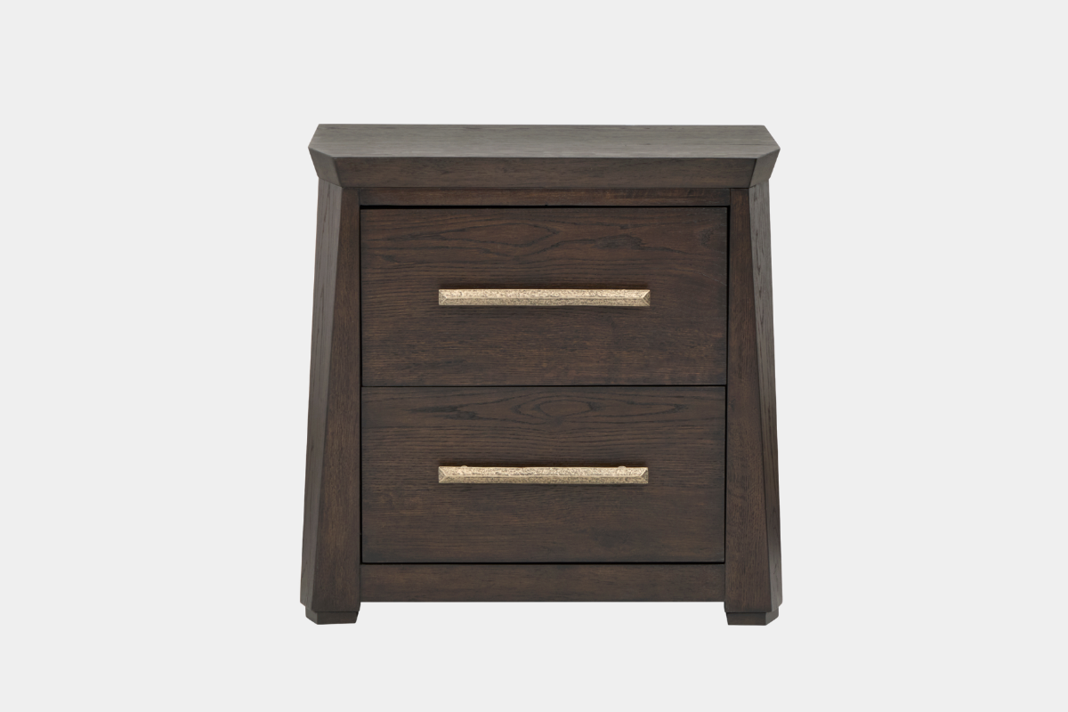 SHELBB003:Shelby Upholstered Bed & Dresser & Mirror & Nightstand, Front