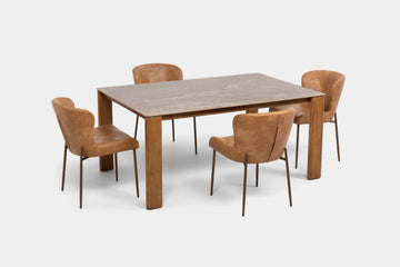 SIERRAF00:Sierrafina Dining Table & 4 Chairs, SideAngled