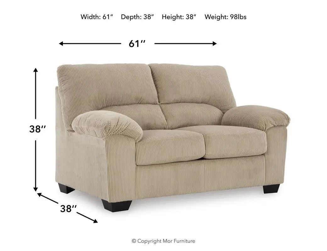 559835871:Simple Joy Loveseat, Angle